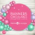 Banner imprimible arcoiris boho flores pastel amarillo cumpleaños
