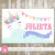Banner imprimible personalizado para candybar unicornio pastel en internet