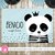Banner imprimible personalizado para candybar osito panda celeste bebé