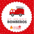 Kit Imprimible Bomberos cumpleaños camion tarjeta digital invitacion adorno torta cake topper firemen