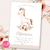 Kit imprimible caballito boho flores acuarela invitacion digital