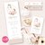 Kit imprimible caballito boho flores acuarela invitacion digital