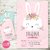 Kit Imprimible Conejita Coneja cumpleaños nena niña Rosa flores shabby colores pastel imprimible 