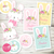 Kit Imprimible conejita pastel rosa verde agua coneja invitacion digital tarjeta