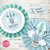 Kit imprimible personalizado elefante viajero globo aerostático cumpleaños bautismo baby shower primer año celeste verde agua varón niño bebé
