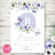 Kit imprimible flores y mariposas acuarela lila cumpleaños deco 15 años primer año baby shower bautismo invitacion digital mariposas