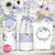 Kit imprimible flores y mariposas acuarela lila cumpleaños deco 15 años primer año baby shower bautismo invitacion digital mariposas