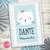 Kit imprimible gatito nórdico celeste babyshower cumpleaños bautismo bautizo invitacion digital