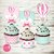 Kit Imprimible Globo Aerostático Rosa shabby colores pastel personalizado digital hot air balloon printable DIY