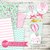 Kit Imprimible Globo Aerostático Rosa shabby colores pastel personalizado digital hot air balloon printable DIY