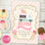 kit imprimible heladitos glitter personalizado colores pastel cumpleaños fiesta decoracion deco diy helados invitacion tarjeta