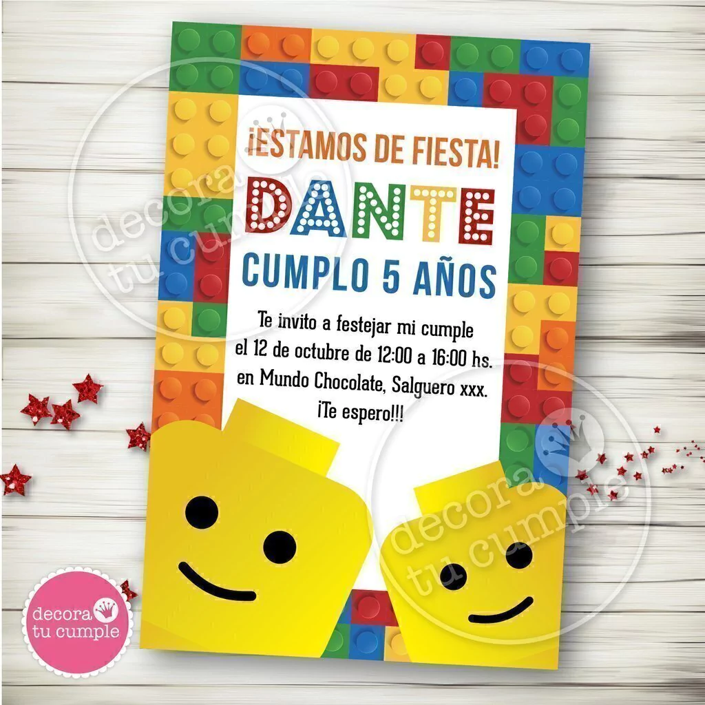 kit imprimible personalizado Lego cumpleaños