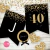 Kit imprimible adultos 30 40 50 60 70 años glitter dorado 2 tarjeta invitacion digital