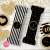 Kit imprimible adultos 30 40 50 60 70 años glitter dorado 2 tarjeta invitacion digital