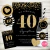 Kit imprimible adultos 30 40 50 60 70 años glitter dorado 2 tarjeta invitacion digital