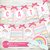Kit imprimible personalizado cumpleaños fiesta arcoiris pastel glitter lluvia corazones amor candybar baby shower