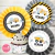 Kit imprimible obra en construcción. Invitación de cumpleaños digital temática de construcción para niños, con ilustraciones de maquinaria y decoraciones coloridas, lista para imprimir. Tarjeta digital máquinas construcción obra cake topper adorno torta g