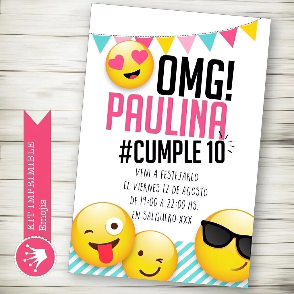 Kit Imprimible Emojis Nena