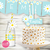 Kit imprimible flores margaritas celeste invitacion digital cumpleaños bautismo comunion daisies party printable imprimible
