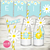 Kit imprimible flores margaritas celeste invitacion digital cumpleaños bautismo comunion daisies party printable imprimible