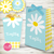 Kit imprimible flores margaritas celeste invitacion digital cumpleaños bautismo comunion daisies party printable imprimible
