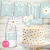 Kit imprimible flores margaritas celeste vintage cumpleaños baby shower bautismo tarjeta invitacion digital cake topper daisies