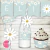 Kit imprimible flores margaritas celeste vintage cumpleaños baby shower bautismo tarjeta invitacion digital cake topper daisies