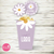 Kit imprimible flores margaritas lila