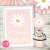 Kit imprimible flores margaritas rosa pastel diy invitacion digital daisies party printable