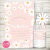 Kit imprimible flores margaritas rosa pastel diy invitacion digital daisies party printable
