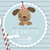 Kit imprimible perrito cumpleaños cachorro invitacion banderines baby shower bautismo