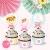 Kit imprimible perrita pastel rosa flores perritos cachorros beagle invitacion digital cumpleaños deco fiesta party printable puppy decor