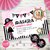 Kit imprimible pirata rosa nena personalizado invitación tarjeta cumpleaños