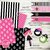 Kit imprimible pirata rosa nena personalizado invitación tarjeta cumpleaños