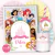 Kit imprimible cumpleaños temática princesas disney cenicienta frozen elsa sirenita ariel bella rapunzel mulan moana Printable party princess invitacion digital tarjeta cake topper 
