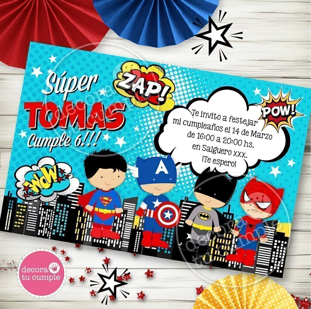 Kit Imprimible Mini Súper Héroes