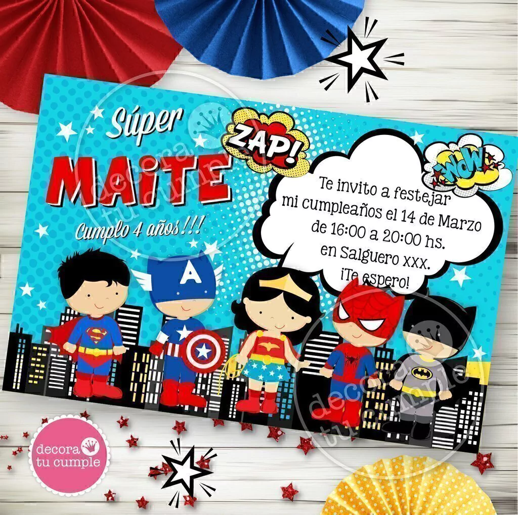 Kit Imprimible Mini Súper Héroes mujer maravilla