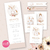 Kit imprimible unicornio reino boho princesa acuarela tarjeta invitacion digital cake topper