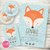 Kit imprimible zorrito celeste bosque personalizado baby shower bautismo bautizo cumpleaños decoración fiestas
