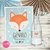 Kit imprimible zorrito celeste bosque personalizado baby shower bautismo bautizo cumpleaños decoración fiestas