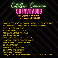 Combo Cotillón Luminoso Led Neon Y Fluo 50 Personas LU003 - comprar online