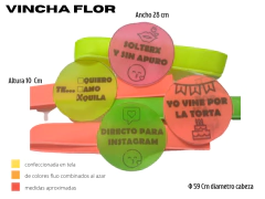 Combo 25 articulos TELA Fluo Gorro Vincha Y Otros