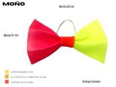 Combo Gorros Fluo 50 Personas Corbata Moño Cotillon tela y plastico - comprar online