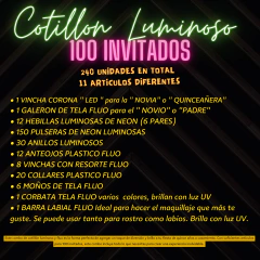 Combo Cotillón Luminoso Led Neon Y Fluo 100 Personas LU001 en internet