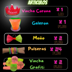 Combo Cotillón Luminoso Led Neon Y Fluo 50 Personas LU003 en internet