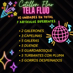 30 Gorros Cotillon Fluor De Tela Surtidos en internet