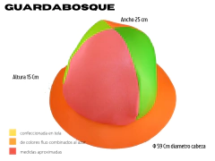 30 Gorros Cotillon Fluor De Tela Surtidos - tienda online