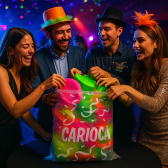 Kit 12 Bolsas Cotillon Gigantes Para Carnaval Carioca Fiesta - Cotillon 10Tra