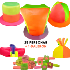 Imagen de Combo 25 articulos TELA Fluo Gorro Vincha Y Otros