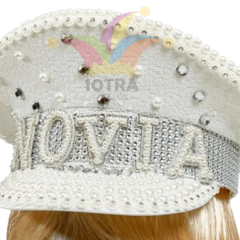 Imagen de SOMBRERO CAPITAN FASHION *NOVIA* BLANCO